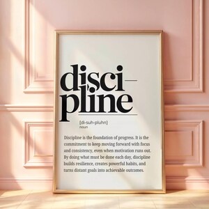 motivational poster
discipline wall art
inspirational quotes
boss lady gift
wall art for men
printable wall art
office wall art
graduation gift
masculine wall art
minimalist poster
typography poster
gym art
classroom decor