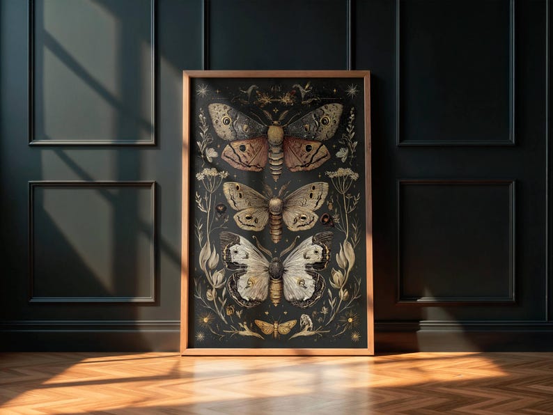 dark academia prints
butterfly wall art
dark cottagecore
botanical print
moth wall art
moody wall art
gothic wall art
victorian wall art
vintage wall art
dark academia decor
fantasy art print
printable wall art
downloadable prints