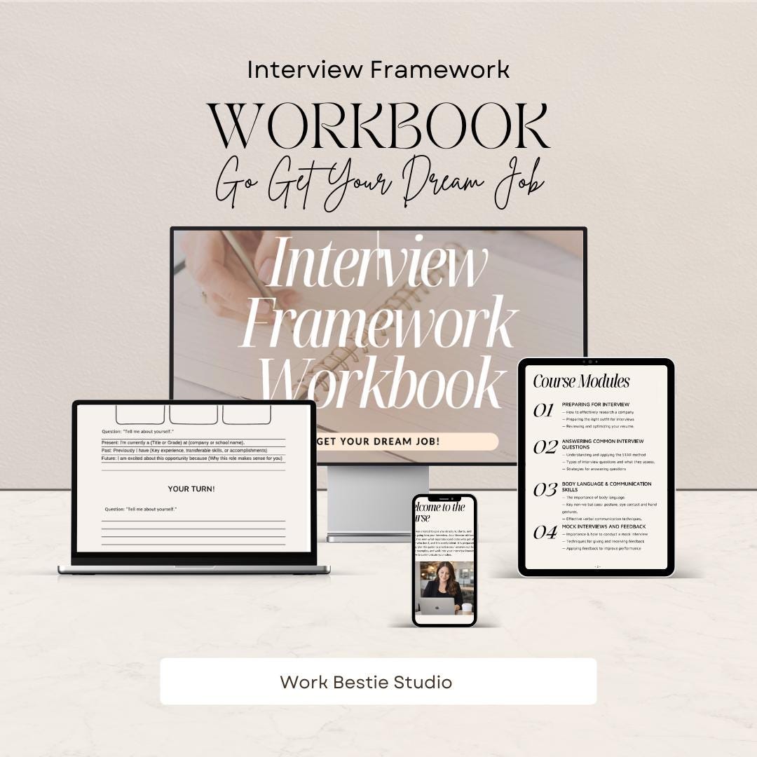 The Interview Framework Workbook | Step-by-step Guide to Ace Any ...
