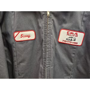 Aramark Mens Mechanic Jacket XL Charcoal Gray C&A Auto Sissy Patch Quilted Lined