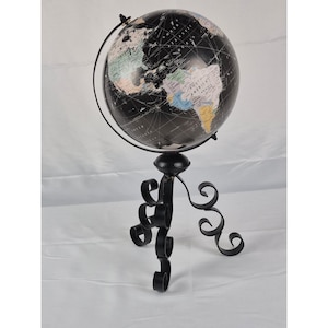 Vintage Black Ocean World Globes - Etsy
