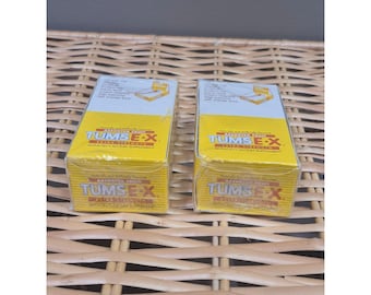 Vintage 1997 TUMS E-X Sealed 12 Roll Counter Display Drugstore Advertising NOS