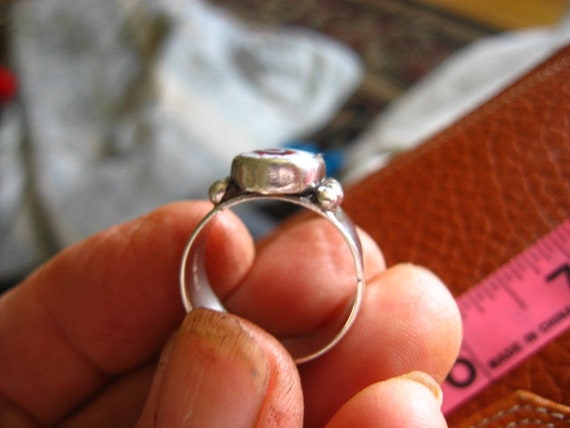 Sterling Silver Size 8.5 Glass Artisan Ring - image 8