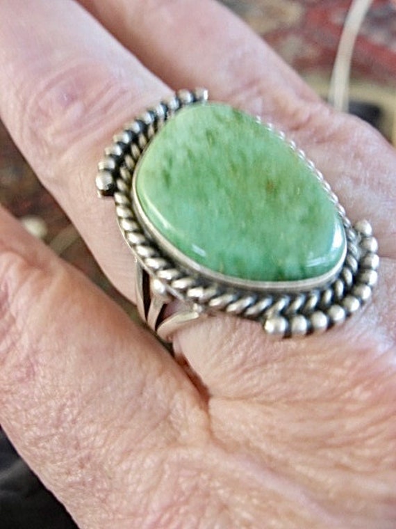 Herman smith Navajo Sterling turquoise Ring Size 1