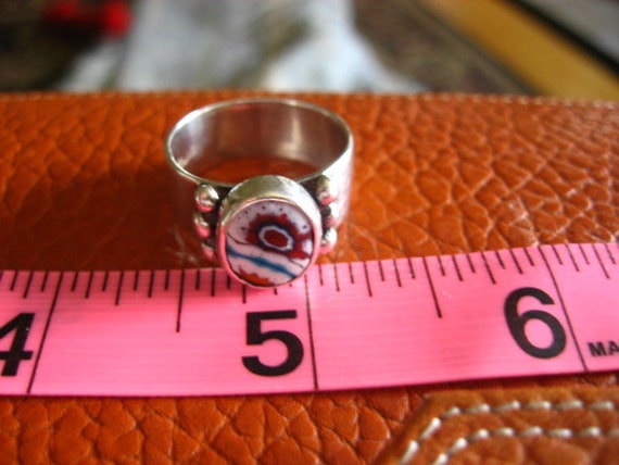 Sterling Silver Size 8.5 Glass Artisan Ring - image 6