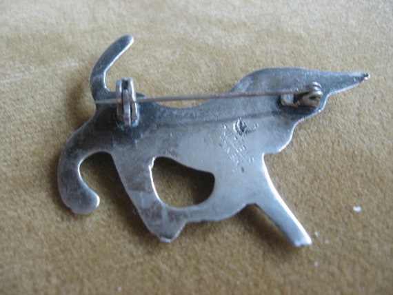 Mexico Sterling Turquise Donkey Brooch Pin - image 3