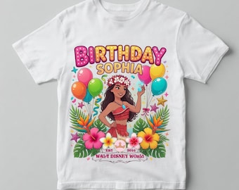 Retro Disney Moana Floral Comfort Colors Shirt, Disney Princess Shirt, Disneyworld Girl Shirt, Moana 2026 Shirt, Epcot Flower and Garden