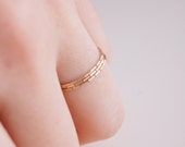 Soft Thin stacking Rings x 3 - Gold filled 14kt