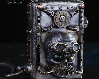 Briquet Steampunk Skull Zippo – Équipement industriel Zippo Design