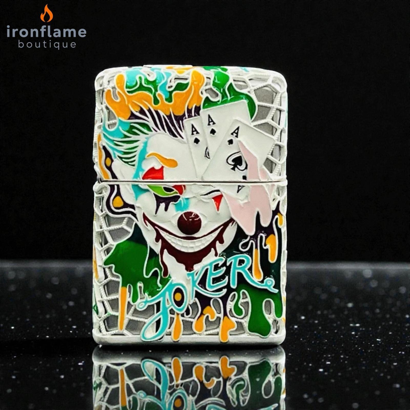 Zippo Joker Playing Cards Lighter – Colorful Luxury Metal Design