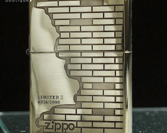 Zippo Limited Edition Brick Wall Gold Lighter