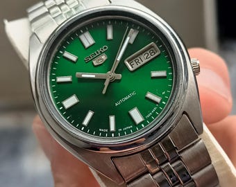Seiko 5 Automatic Green Men's Dress Watch (Modified)