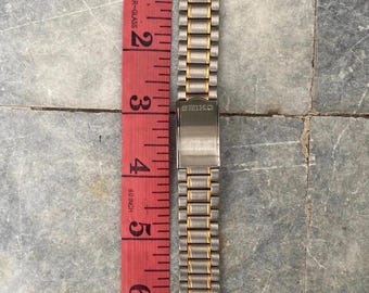 Seiko NOS Two Tone Vintage Men's Wrist Watch Bracelet 18MM