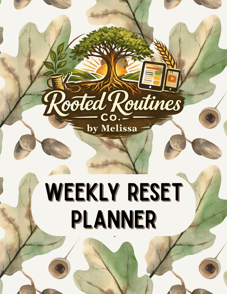 Weekly Reset Planner Printable | Simple Weekly Planner PDF | Meal Plan ...