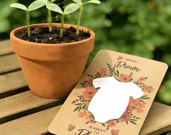 Custom Onesie Seed Paper, Baby in Bloom, Baby Shower Favors, Plantable Thank You Tags