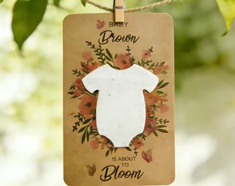 Custom Baby Shower Favors: Plantable Seed Paper Onesie, Wildflower Hearts