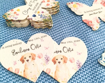 Custom Plantable Hearts or Butterfly Seed Paper, Wedding Thank You Gift, In Loving Memory