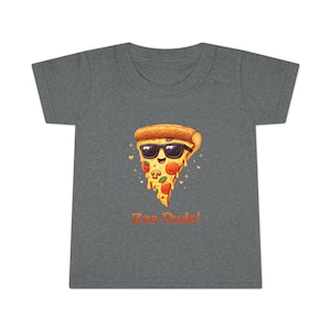 Toddler Pizza Slice T-shirt | 'Zza Dude!' Cartoon Graphic Tee