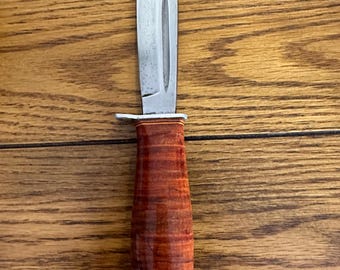 Unmarked vintage puukko knife, Finland, high-hardness carbon steel, see/read