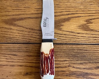 Vintage Edge Mark Brasil 22504 hardened stainless fixed blade knife, solid clean