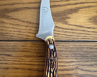 Rare vintage Ducks Unlimited Ruko fixed blade knife, hardened 440, no sheath