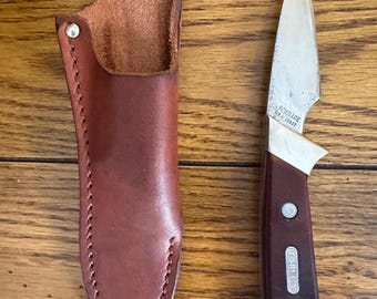 1976-1984 vintage Schrade USA 156OT Little Finger fixed blade knife with sheath