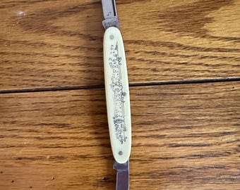 Vintage Camillus Office Knife 2 blade pocketknife, New York, USA, clean & snappy
