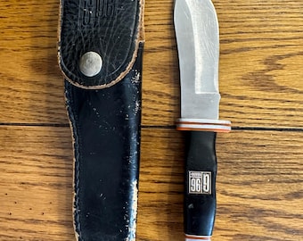 Vintage G96 brand model 950 stainless Japan fixed blade knife with sheath