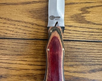 Rare vintage United Cutlery UC211 fixed boot knife + holdout, Taiwan, see/read