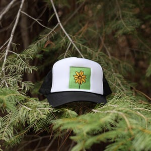 Wildflower Mosaic Foam Trucker Hat | Embroidered Floral Patch