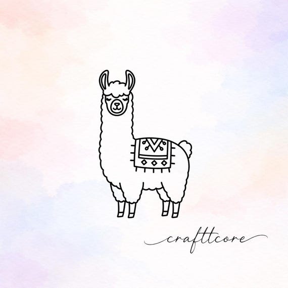 Western Llama Design SVG | Boho Llama PNG (Digital Download)