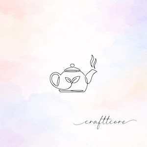 Minimalist Teapot SVG, Line Art Tea Pot Cut File (Digital Download)