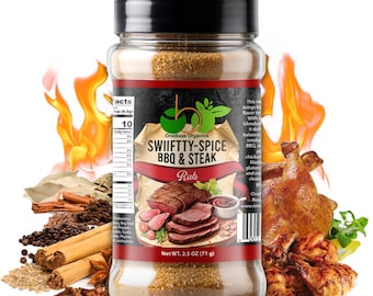 SWIIFTTY-SPICE BBQ & Steak Rub | Over 15 Homemade Blend Seasonings