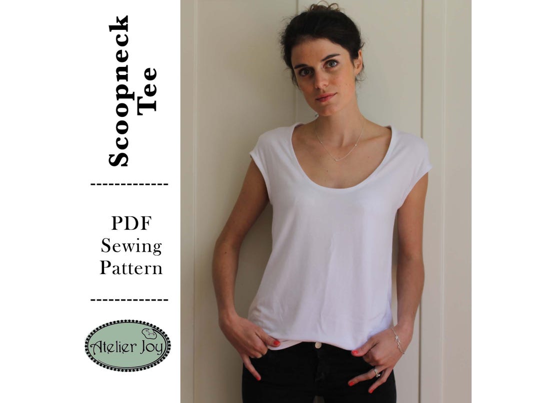 T-shirt Sewing Pattern PDF - Top Sewing Pattern - Pattern and Tutorial ...