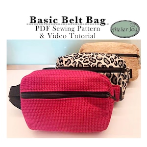 Kleine Gürteltasche - PDF Schnittmuster - Klassische Fanny Pack - Bauchtasche Muster - Sling Bag - Cross Body Bag - Hip Bag - Waist Bag Pattern -DIY Geschenk