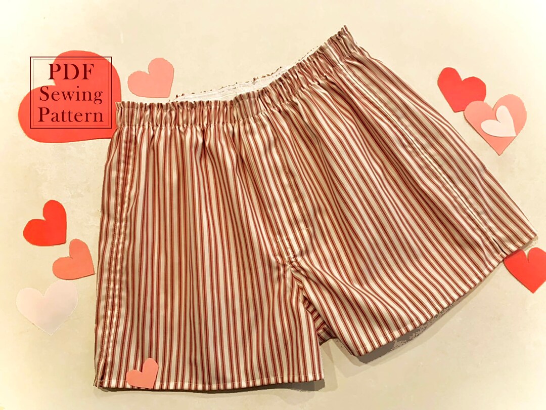 Boxer Shorts Sewing Pattern and Tutorial PDF Download Etsy