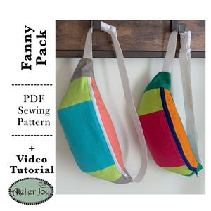 Bauchtasche Schnittmuster - PDF - Bauchtasche Schnittmuster - Sling Bag - Crossbody Bag - Hüfttasche Schnittmuster - Bauchtasche Schnittmuster - DIY - Klassische Bauchtasche