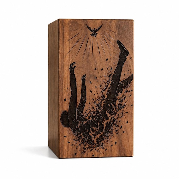 Personalized Rosewood Urn, Handcrafted Cremation Box, Memorial Keepsake, Custom Photo Engraving