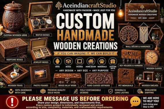 Custom Wooden Box | Personalized Watch, Jewelry, or Keepsake Storage