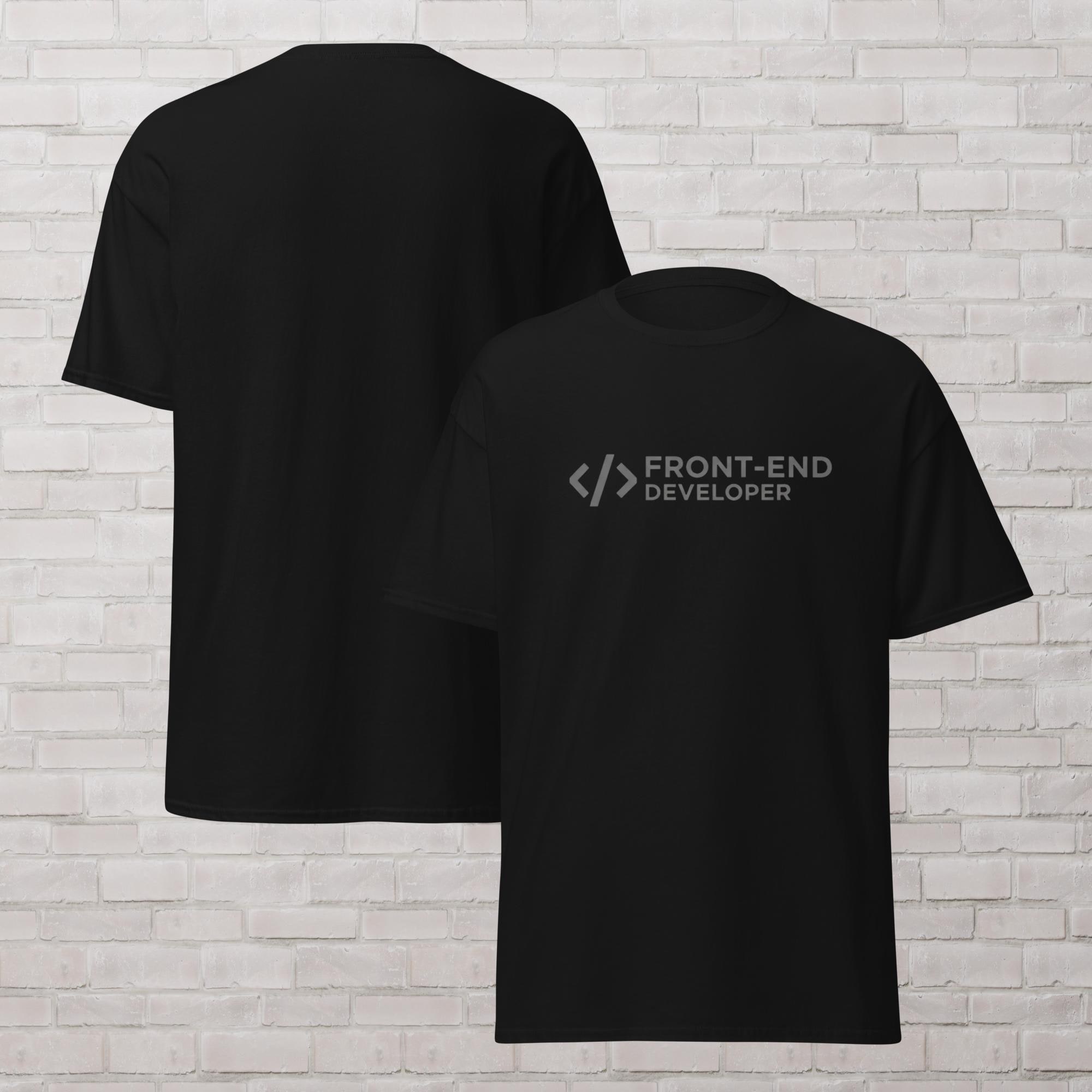 1 Frontend Developer Software Di Software Coder Programmatore T-shirt da uomo con stampa posteriore