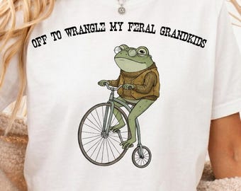 Oma Frosch PNG: Lustiges Retro Nana Grammy Humor Design (Digitaler Download)