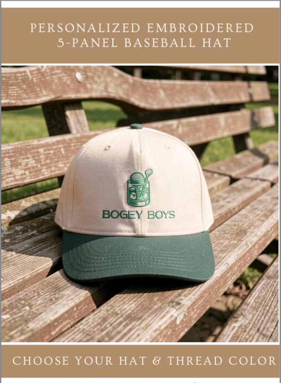 Bogey Boys Golf Bag Logo Mid Profile Cap | Embroidered Baseball Cap - Etsy