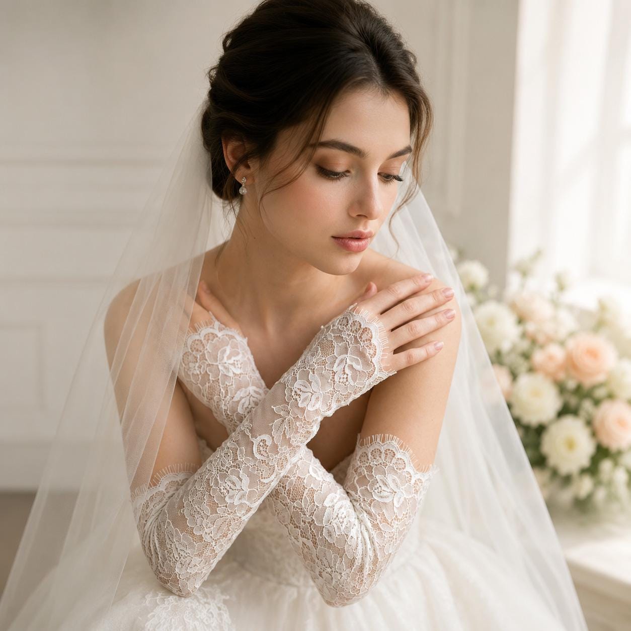 ivory dress accessories Wedding PO 4546