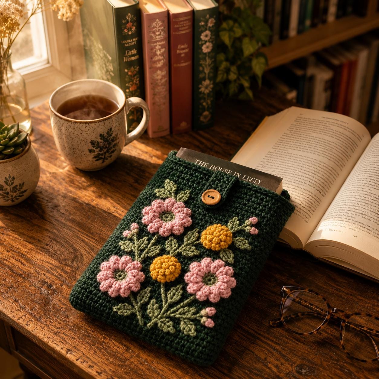 3D Flower Book Sleeve