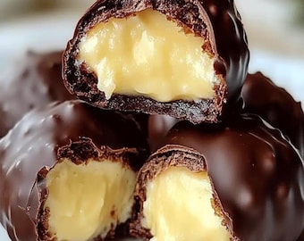 Banana Pudding Chocolate Puffs Recipe, Easy Elegant Dessert (Digital Download)