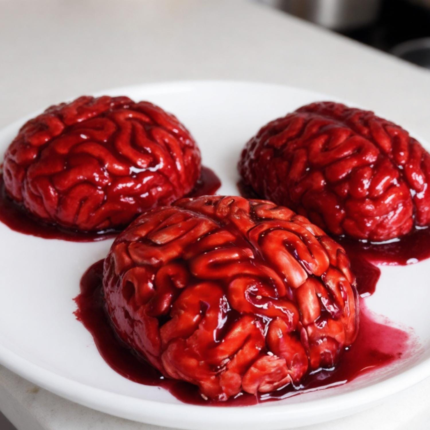 Brain Cake Tutorial Crimson Velvet Brain Cake Recipe Easy Halloween Dessert Party Food ...