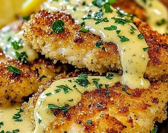 Lemon Cream Chicken Recipe Easy Dinner Party Food Quick (Digital Download)