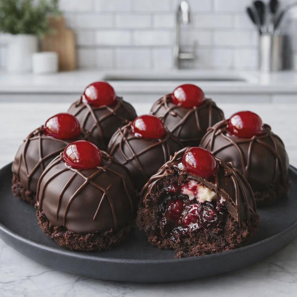 Black Forest Brownie Bombs Recipe | Easy Dessert Party Food Ideas ...