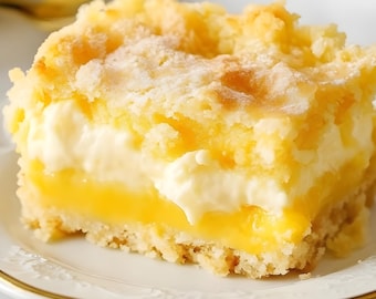 Ricetta della torta sbriciolata al limone e crema di formaggio, dessert facile, per la tavola dei dolci (download digitale)