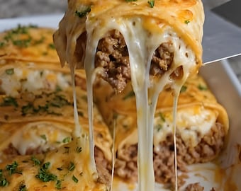 Golden Crispy Taco Stuffed Pockets Recipe Easy Dinner Ideas (Digital Download)